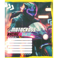 Зошит учнівський "Мотокрос" 012-500103K-4 в клітинку, 12 аркушів (959050) (012-500103K-4)