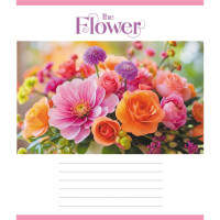 Зошит учнівський "Яскраві квіти" 018-540208L-3 у лінію, 18 аркушів (959054) (018-540208L-3)