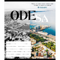 Зошит учнівський "Чорно-білі міста" 018-530070K-2 в клітинку, 18 аркушів (018-530070K-2)