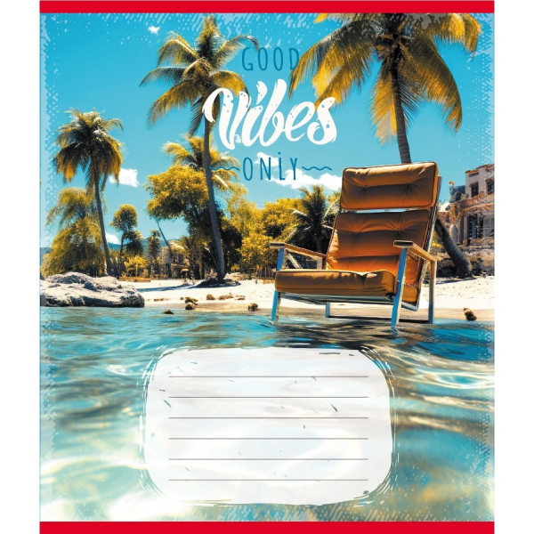 Зошит учнівський "Вайб" 024-550429K-4 в клітинку, 24 аркуші (024-550429K-4)