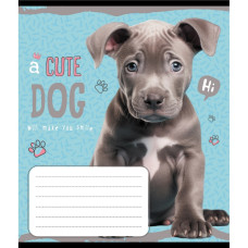 Тетрадь ученическая "Милый щенок" 012-520132L-5 в линию, 12 листов (012-520132L-5)