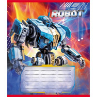 Тетрадь ученическая "Роботы" 012-520125L-3 в линию, 12 листов (012-520125L-3)