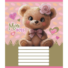 Зошит учнівський "Міні ведмедики" 012-510157C-5 в косу лінію, 12 аркушів (959051) (012-510157C-5)