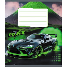 Зошит учнівський "Супер сила" 012-510041C-1 в косу лінію, 12 аркушів (012-510041C-1)