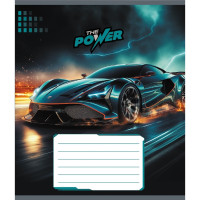 Зошит учнівський "Супер сила" 012-510041C-3 в косу лінію, 12 аркушів (012-510041C-3)