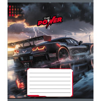 Зошит учнівський "Супер сила" 012-510041C-5 в косу лінію, 12 аркушів (012-510041C-5)