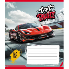 Зошит учнівський "Без паніки" 012-510164C-1 в косу лінію, 12 аркушів (012-510164C-1)