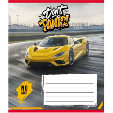 Зошит учнівський "Без паніки" 012-510164C-2 в косу лінію, 12 аркушів (012-510164C-2)