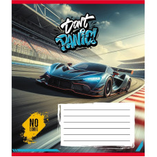 Зошит учнівський "Без паніки" 012-510164C-3 в косу лінію, 12 аркушів (012-510164C-3)