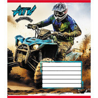 Зошит учнівський "Квадроцикли" 012-510232C-3 в косу лінію, 12 аркушів (012-510232C-3)