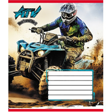 Зошит учнівський "Квадроцикли" 012-510232C-3 в косу лінію, 12 аркушів (012-510232C-3)