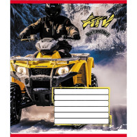 Зошит учнівський "Квадроцикли" 012-510232C-4 в косу лінію, 12 аркушів (012-510232C-4)