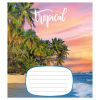 Зошит учнівський "Тропічний вайб" 018-530056K-2 в клітинку, 18 аркушів (018-530056K-2)