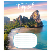 Зошит учнівський "Тропічний вайб" 018-530056K-4 в клітинку, 18 аркушів (018-530056K-4)