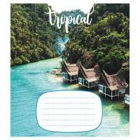 Зошит учнівський "Тропічний вайб" 018-530056K-5 в клітинку, 18 аркушів (018-530056K-5)