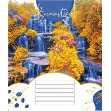 Зошит учнівський "Красиві водоcпади" 018-530100K-2 в клітинку, 18 аркушів (018-530100K-2)