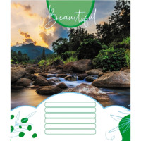 Зошит учнівський "Красиві водоcпади" 018-530100K-4 в клітинку, 18 аркушів (018-530100K-4)