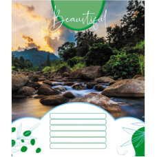 Зошит учнівський "Красиві водоcпади" 018-530100K-4 в клітинку, 18 аркушів (018-530100K-4)