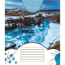 Зошит учнівський "Красиві водоcпади" 018-530100K-5 в клітинку, 18 аркушів (018-530100K-5)