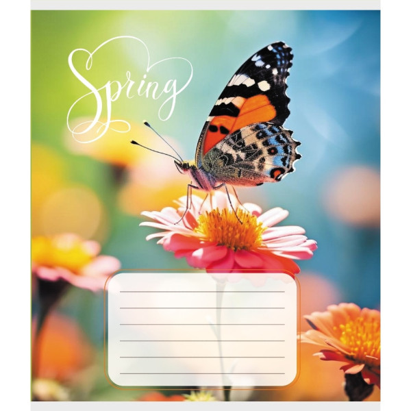 Зошит учнівський "Метелик весною" 018-530216K-3 в клітинку, 18 аркушів (018-530216K-3)