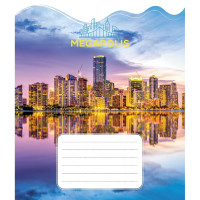 Зошит учнівський "Мегаполіс" 018-530230K-4 в клітинку, 18 аркушів (018-530230K-4)