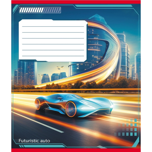 Зошит учнівський "Авто майбутнього" 018-530292K-4 в клітинку, 18 аркушів (018-530292K-4)