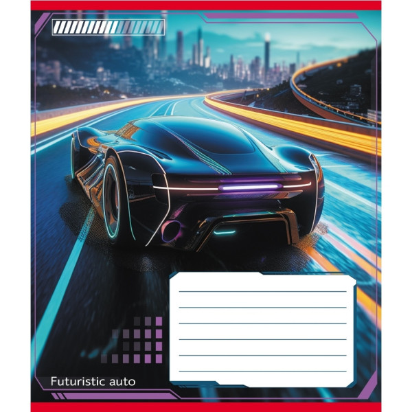 Зошит учнівський "Авто майбутнього" 018-530292K-5 в клітинку, 18 аркушів (018-530292K-5)