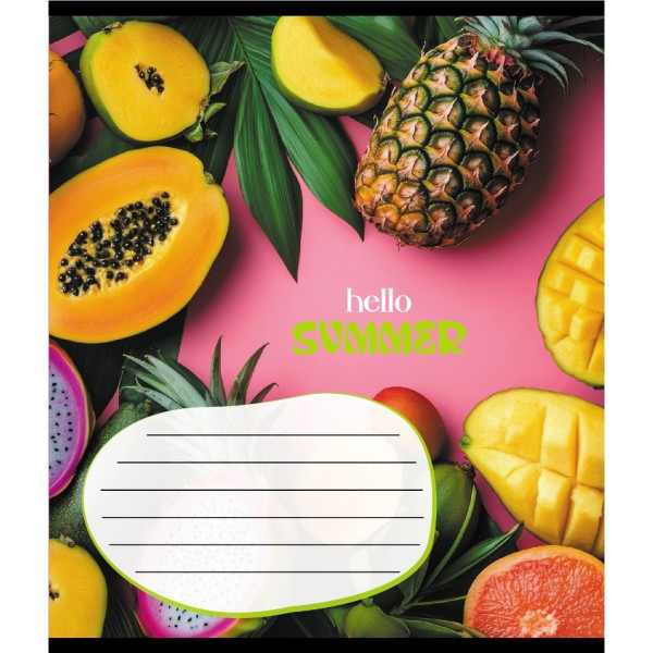 Зошит учнівський "Фруктовий сет" 018-530414K-1 в клітинку, 18 аркушів (018-530414K-1)