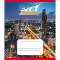 Зошит учнівський "Міста" 018-590539K-4 в клітинку, 18 аркушів (018-590539K-4)