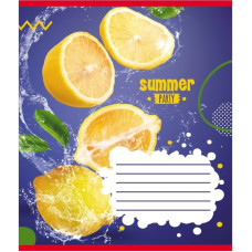 Зошит учнівський "Фрукти у воді" 024-550016K-1 в клітинку, 24 аркуші (024-550016K-1)