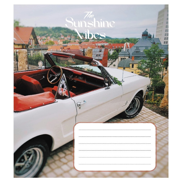 Зошит учнівський "Ретро авто" 024-550139K-2 в клітинку, 24 аркуші (024-550139K-2)