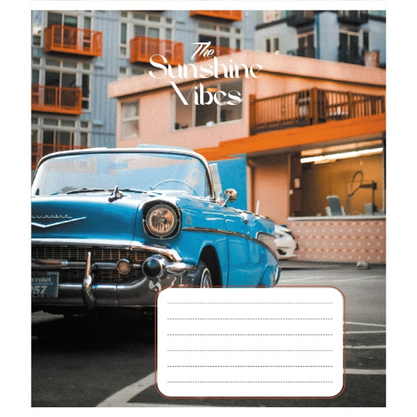 Зошит учнівський "Ретро авто" 024-550139K-3 в клітинку, 24 аркуші (024-550139K-3)