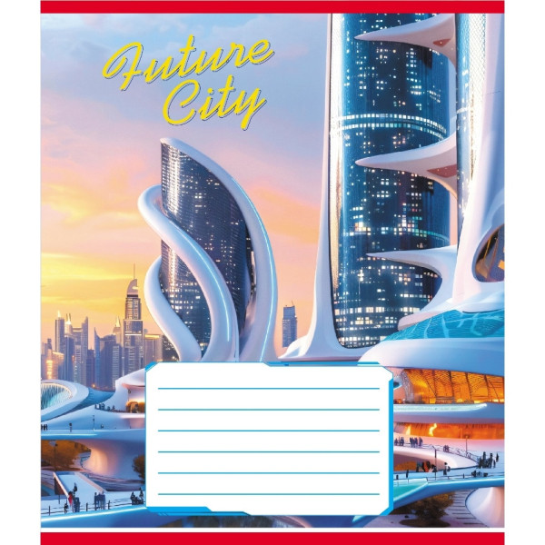 Зошит учнівський "Міста майбутнього" 024-550177K-2 в клітинку, 24 аркуші (024-550177K-2)