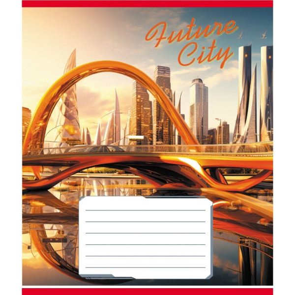 Зошит учнівський "Міста майбутнього" 024-550177K-3 в клітинку, 24 аркуші (024-550177K-3)