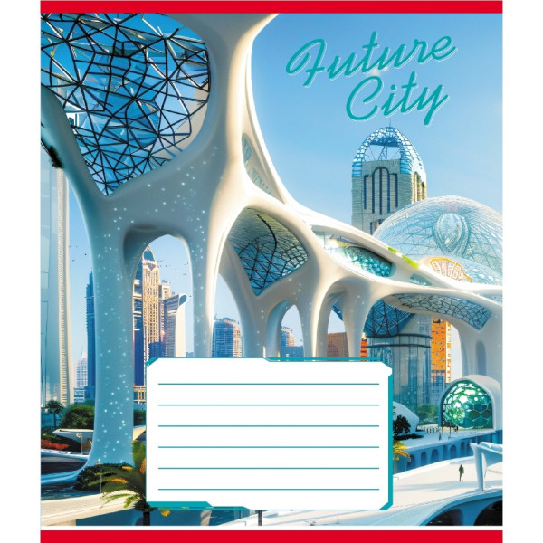 Зошит учнівський "Міста майбутнього" 024-550177K-5 в клітинку, 24 аркуші (024-550177K-5)