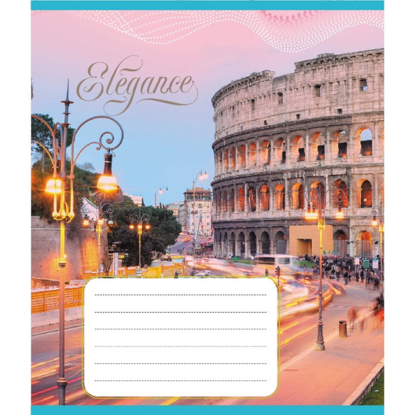 Зошит учнівський "Міста Європи" 024-550207K-3 в клітинку, 24 аркуші (024-550207K-3)