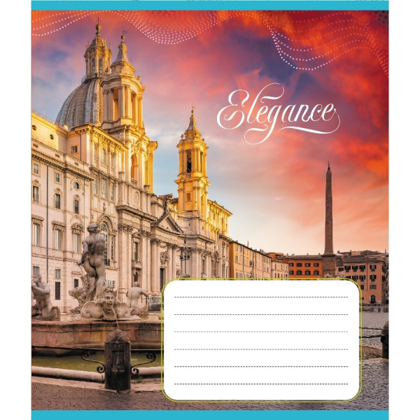 Зошит учнівський "Міста Європи" 024-550207K-5 в клітинку, 24 аркуші (024-550207K-5)