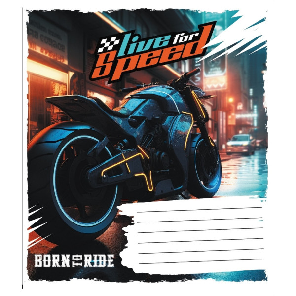 Зошит учнівський "Життя на швидкості" 024-550283K-1 в клітинку, 24 аркуші (024-550283K-1)