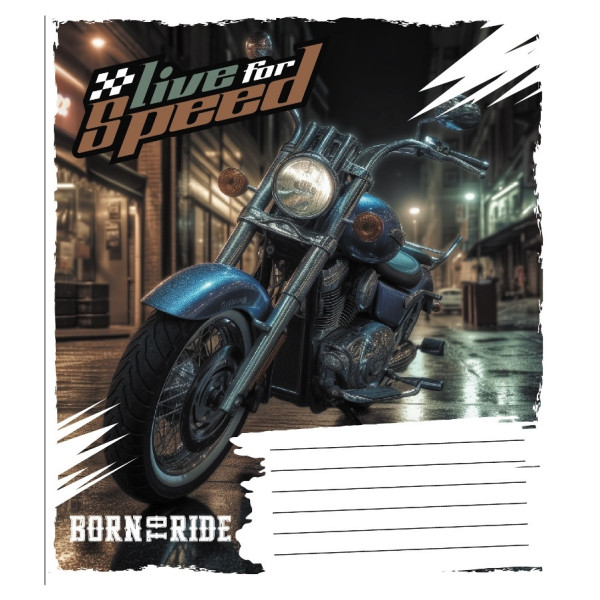 Зошит учнівський "Життя на швидкості" 024-550283K-3 в клітинку, 24 аркуші (024-550283K-3)