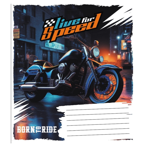 Зошит учнівський "Життя на швидкості" 024-550283K-4 в клітинку, 24 аркуші (024-550283K-4)