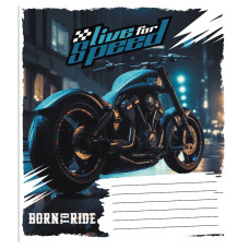 Зошит учнівський "Життя на швидкості" 024-550283K-5 в клітинку, 24 аркуші (024-550283K-5)