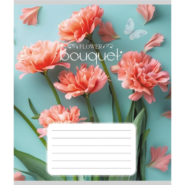 Зошит учнівський "Букет" 024-550337K-5 в клітинку, 24 аркуші (024-550337K-5)