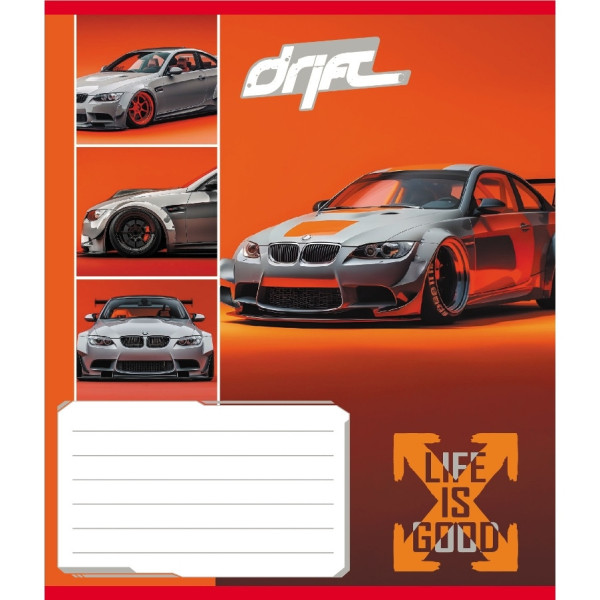 Зошит учнівський "Дріфт" 024-550368K-3 в клітинку, 24 аркуші (024-550368K-3)