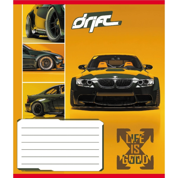 Зошит учнівський "Дріфт" 024-550368K-4 в клітинку, 24 аркуші (024-550368K-4)