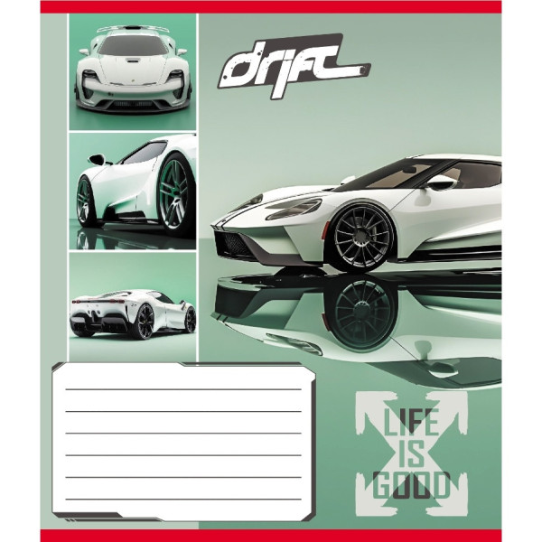 Зошит учнівський "Дріфт" 024-550368K-5 в клітинку, 24 аркуші (024-550368K-5)