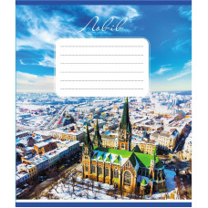 Зошит учнівський "Небо над містами України" 036-570045K-5 в клітинку, 36 аркушів (036-570045K-5)