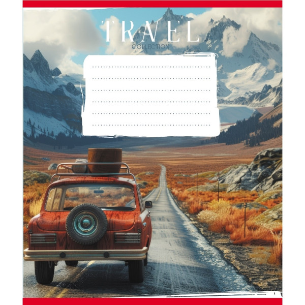 Зошит учнівський "Подорож на авто" 036-570083K-1 в клітинку, 36 аркушів (036-570083K-1)