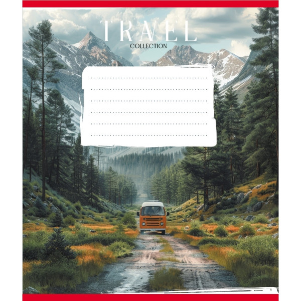 Зошит учнівський "Подорож на авто" 036-570083K-4 в клітинку, 36 аркушів (036-570083K-4)