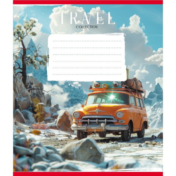 Зошит учнівський "Подорож на авто" 036-570083K-5 в клітинку, 36 аркушів (036-570083K-5)