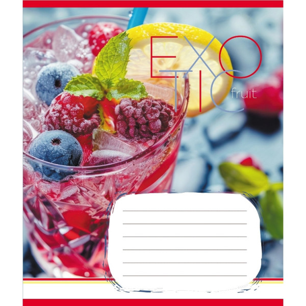 Зошит загальний "Екзотичні фрукти" 048-590098K-1 в клітинку, 48 аркушів (048-590098K-1)